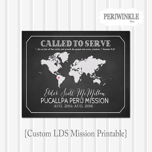 Missionary Called to Serve LDS Mormon Missionary Map Premium - Etsy