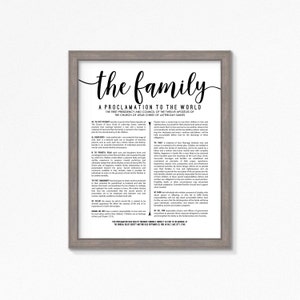 LDS Family Proclamation-printable-multiple Size Included-instant ...