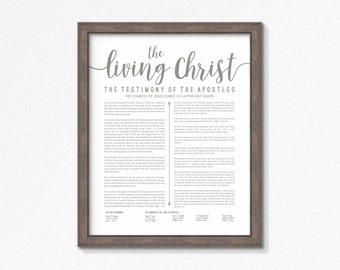 The Living Christ-printable-lds-multiple Size Included-instant - Etsy