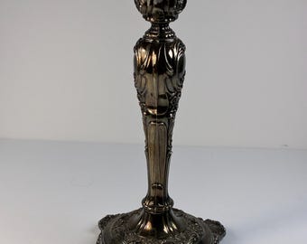 William Rogers & Son Silverplate Candle Holder of 1950 “ Victorian Rose “