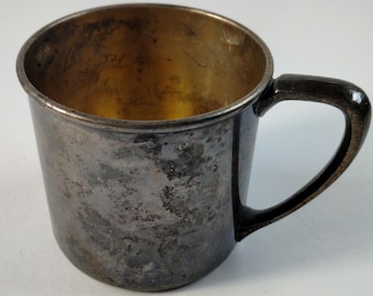 Antique Silver Plated Baby Cup