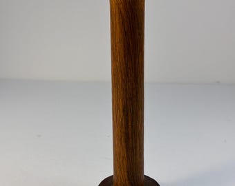 Vintage Industrial Textile Spool wooden with metal insert 7” tall Joseph Lumber & Sons