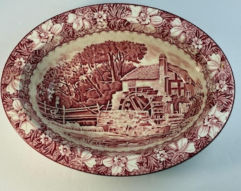 Colonial Enoch USA Ralph 1750 Woods Burslem England #2 Oval Bone China Serving Dish