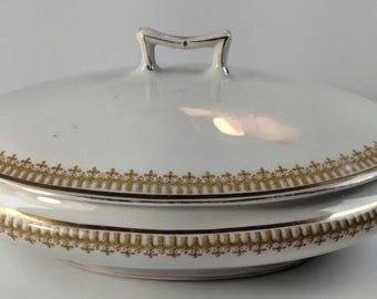 J&G Meakin Covered Vegetable Dish pattern MEK48 from Hanley England