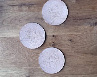Sailor Moon subtle leather coasters