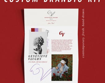 Custom Branding Kit, Hand-drawn Logo, Colorful Branding, Initials Logo, Premium Logo Kit, Aesthetic Branding, Small Business Branding Kit