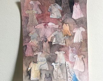 Dresses - Watercolours on paper