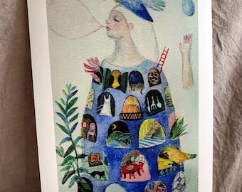 Giclee Print - Woman with Stories