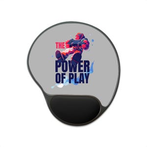 Gaming Mouse Pad, The Power of Play, Office Decor, Gift for Gamers, Desk Accessories, Computer Accessories, Gaming Gear