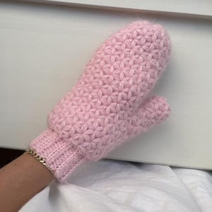 Jasmin Hækle Vanter (Dansk)