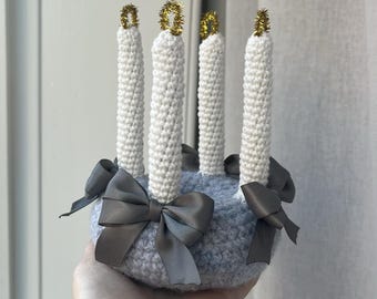 Hæklet adventskrans opskrift (dansk)