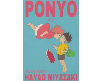 Ponyo & Sosuke Poster | Studio Ghibli Inspired Art Print