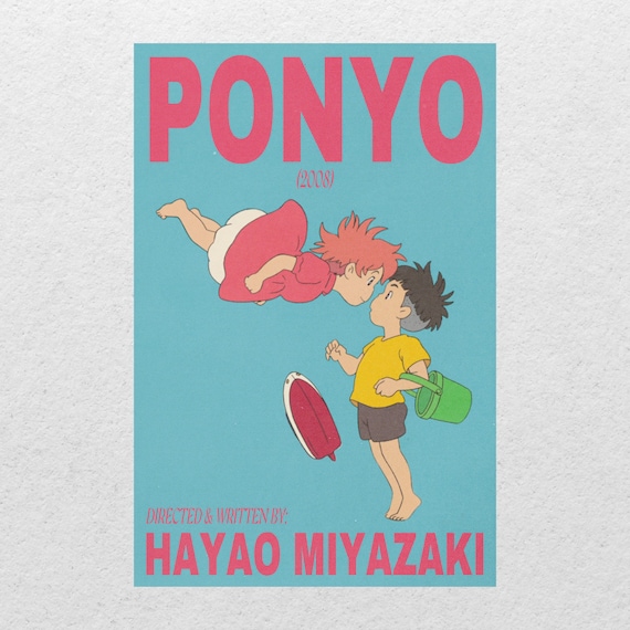 崖の上のポニョと宗介のポスター｜スタジオジブリ作品 アートプリント
