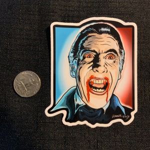 Dracula (Christopher Lee) Aufkleber-Groß