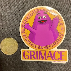 Grim-ah-chay Grimace Sticker