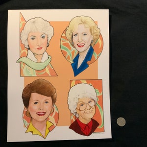 The Golden Girls (Colored Pencil Drawing)Print