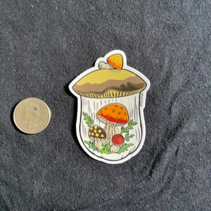 Merry Mushroom Canister Sticker
