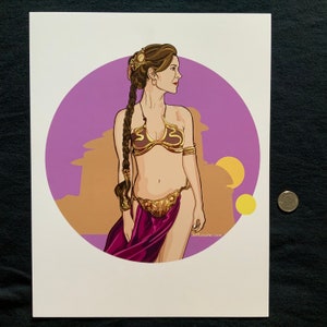 Star Wars Leia Huttslayer Print