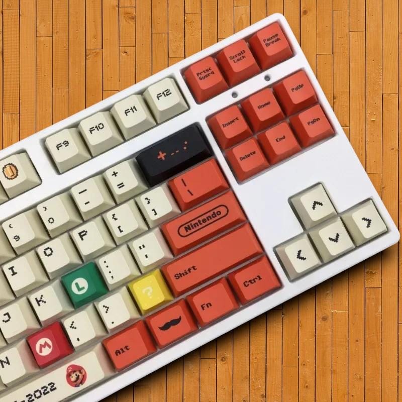 Retro Gaming Keycaps Set – Artisan Custom Keyboard Keys – Vintage Pixel ...