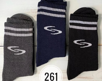 Calcetines térmicos de rizo para hombre: deportes de invierno, talla 41-45