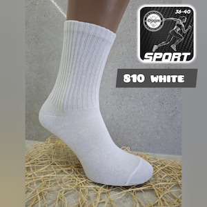 Regenerated Cotton Socks: Women&#39;s Sport Style, EU 36-40 (12 Pairs)
