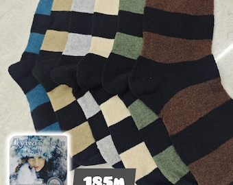 Calcetines de rayas para mujer / Tallas 36-40 / Negros y neutros / Uso diario