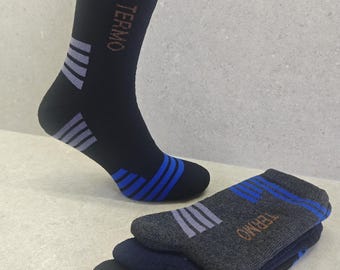 Calcetines de senderismo de felpa para hombre: calcetines ecológicos para exteriores - Tallas 41-45