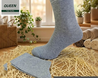 Conjunto de calcetines de algodón orgánico: colores neutros para mujer, tallas 36-40