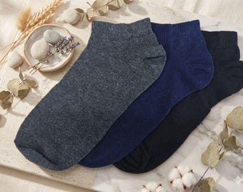 Calcetines cortos deportivos para hombre, de algodón, hasta el tobillo, 3-12 pares, talla 41-45