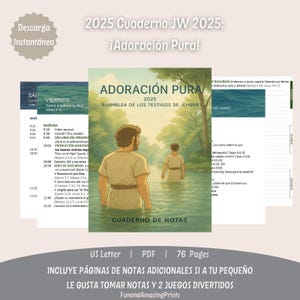 Cuaderno JW 2025 para Adoración Pura / Notas de Asamblea para Jóvenes / Actividades y Escrituras / Ideal para Adolescentes