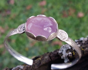BOHO QUARTZ BRACELET: pink gemstone, autumn bracelet, sterling silver bracelet, everyday bracelet