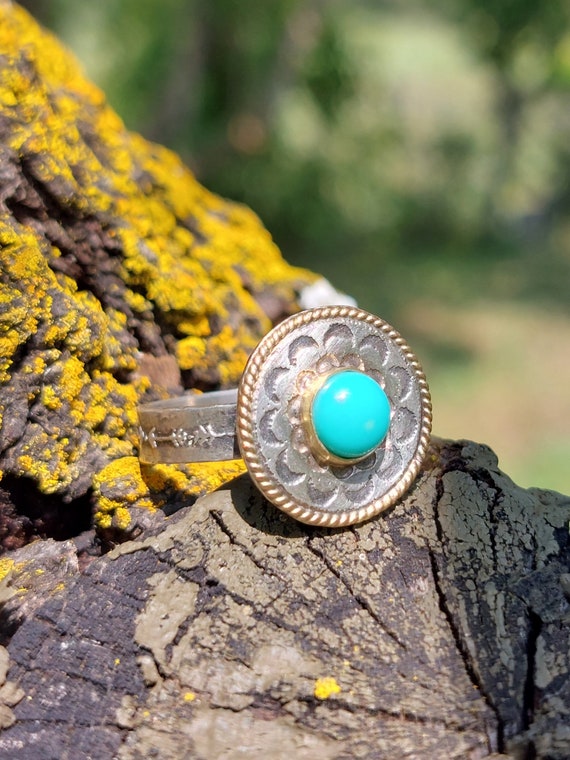 Round Amber Raised Bezel Ring Round Amber Raised Bezel Ring