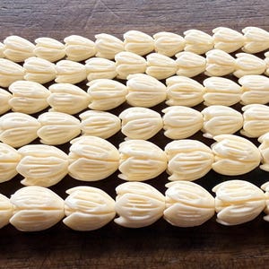 Resin Pikake Jasmine beads-center hole