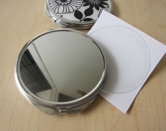 5 pcs of Two-sided Magnified Blank Compact Mirrors DIY