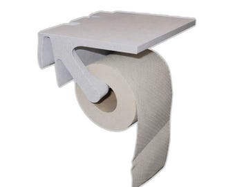 Portarrollos de papel higiénico para radiadores con soporte para teléfono móvil: un práctico y elegante soporte para rollos de papel higiénico para radiadores de baño y aseo.
