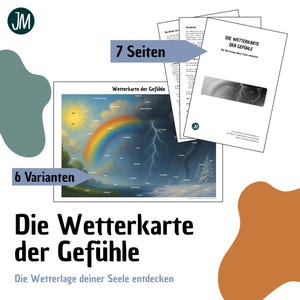 Wetterkarte der Gefühle - Coaching Tool - Vorlage, Arbeitsblatt, PDF, Methodenkoffer, Hilfsmittel für Coaches