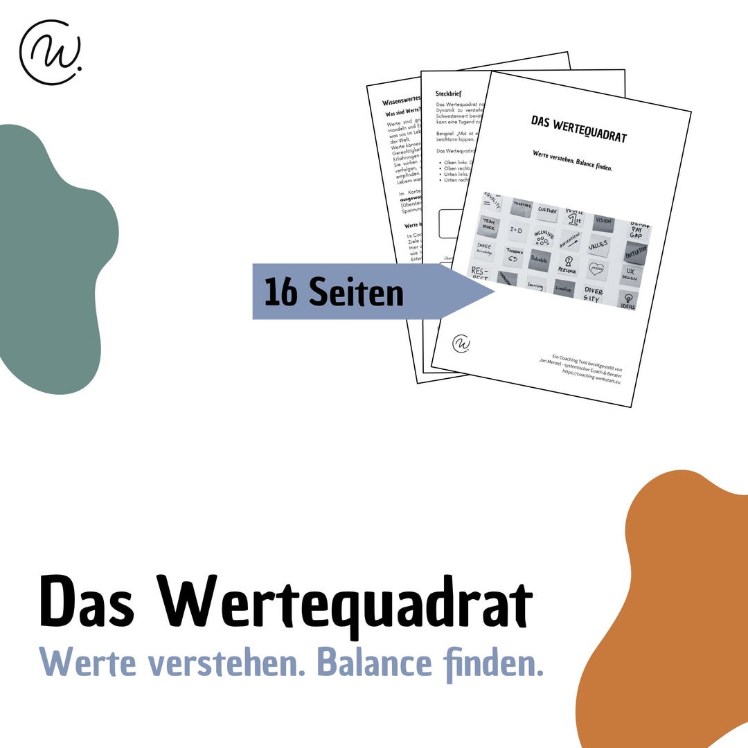 Values Square Coaching Tool - Template, Worksheet, PDF, Method Kit, Aid ...