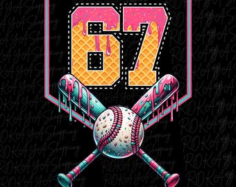Mason 67 PNG, Funny Ice Cream Drip Baseball Meme Design, Sports Humor Sublimation Clipart, Trendy T-Shirt PNG, Digital Download, DTF Print
