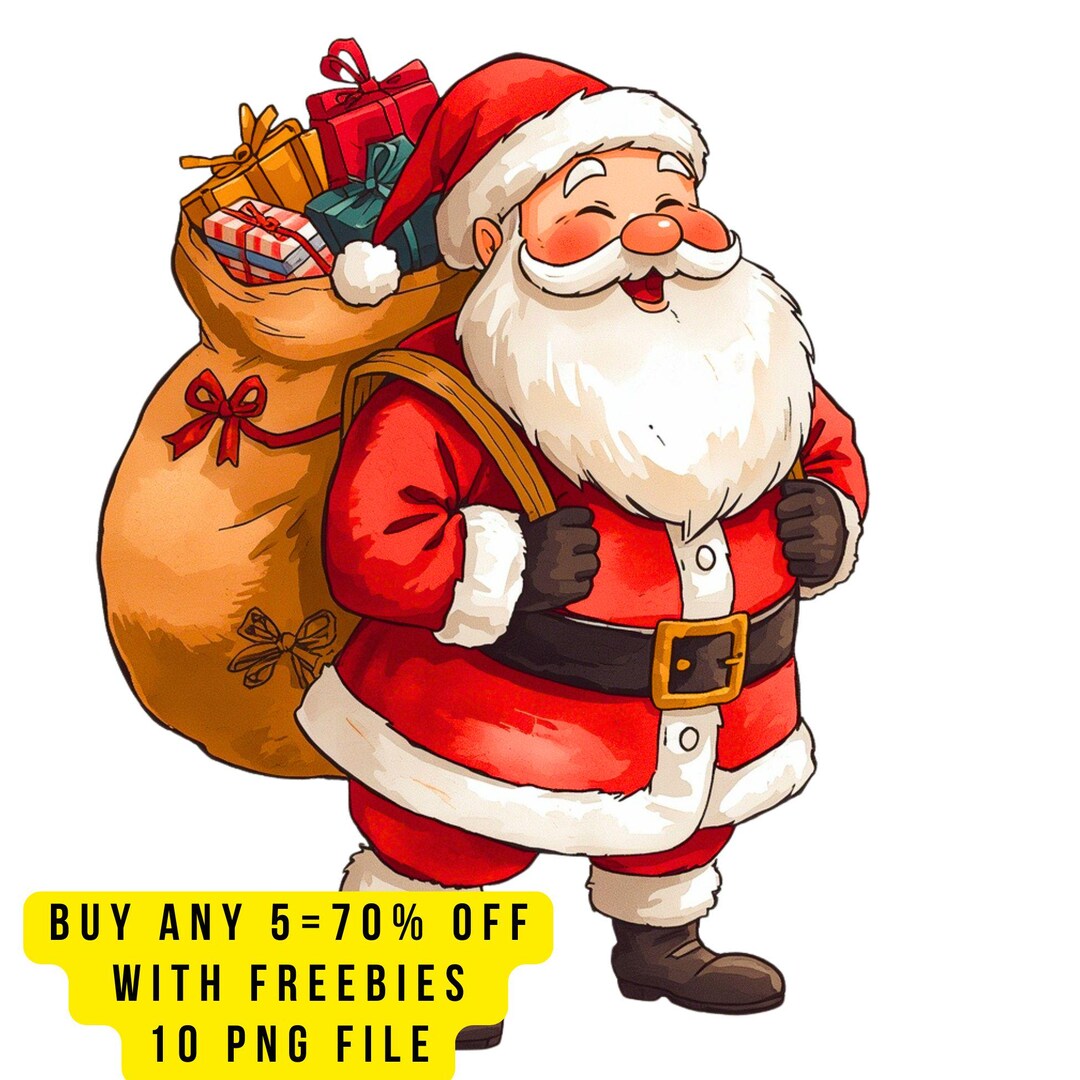 10 Water Color Santa Claus Christmas Clipart PNG Transparent, Xmas Decor  Holiday, Digital Download, Christmas Sublimation, Father Xmas Art - Etsy  New Zealand, image size:1080x1080
