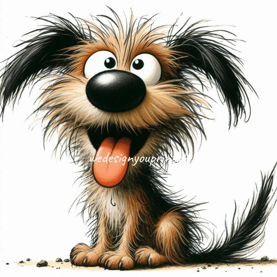 10 Cute Quirky Dog Clip Art Set Bundle JPG, Funny Pet Dog Cartoon Dogs ...