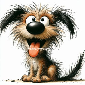 10 Cute Quirky Dog Clip Art Set Bundle JPG, Funny Pet Dog Cartoon Dogs, Cute Pet Digital Instant Illustration for Stickers, Sublimation