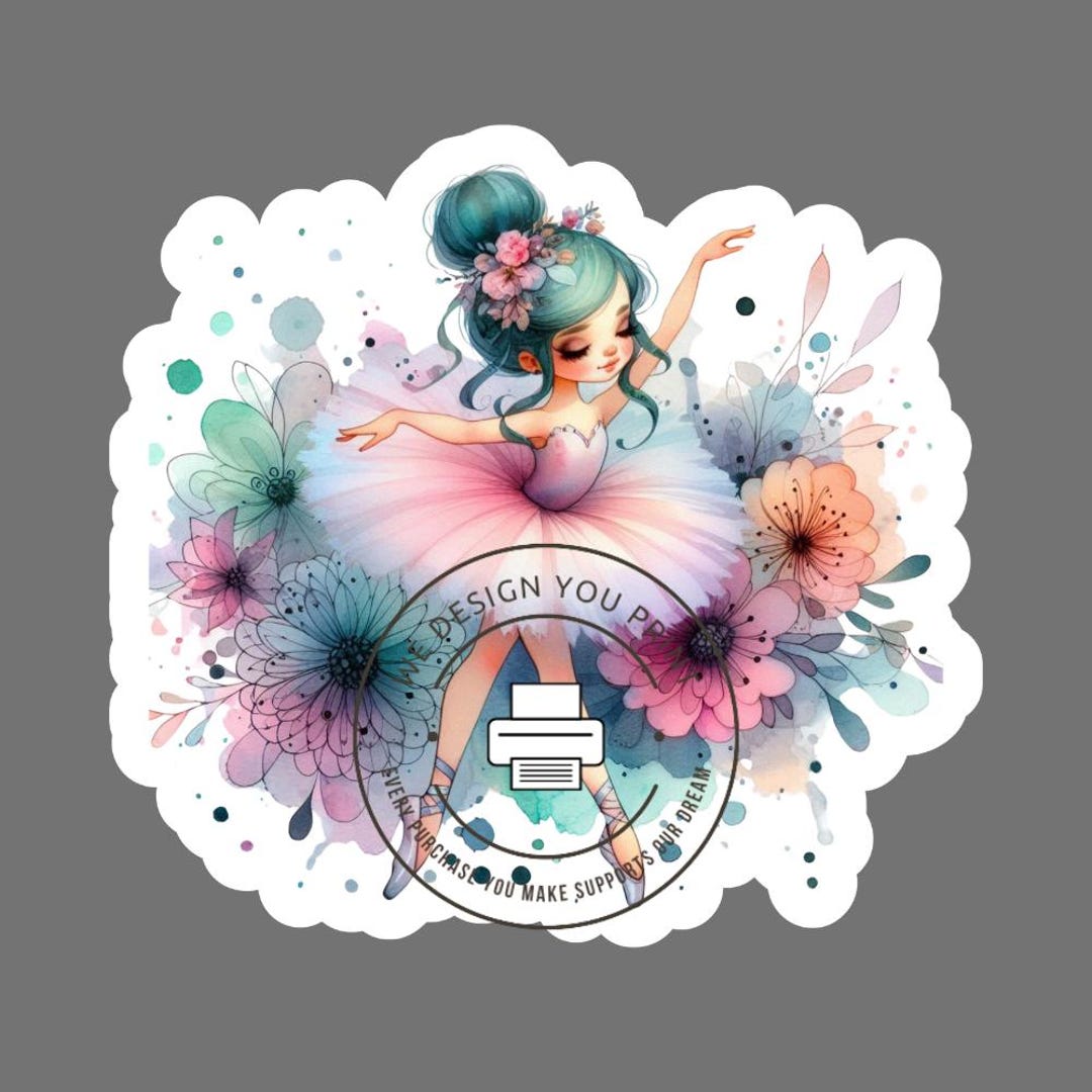 10 Ballerina Sticker Set, High Quality 300 DPI PNG Transparent ...
