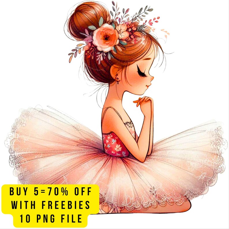 10 Ballerina Girl Clipart PNG Transparent, Ballet Dancer in Tutu Skirt ...