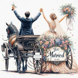 10 set di clipart di sposi e sposi, sfondo bianco JPG 300 DPI di alta qualità, clipart digitale da scaricare istantaneamente, clipart stampabile per matrimonio