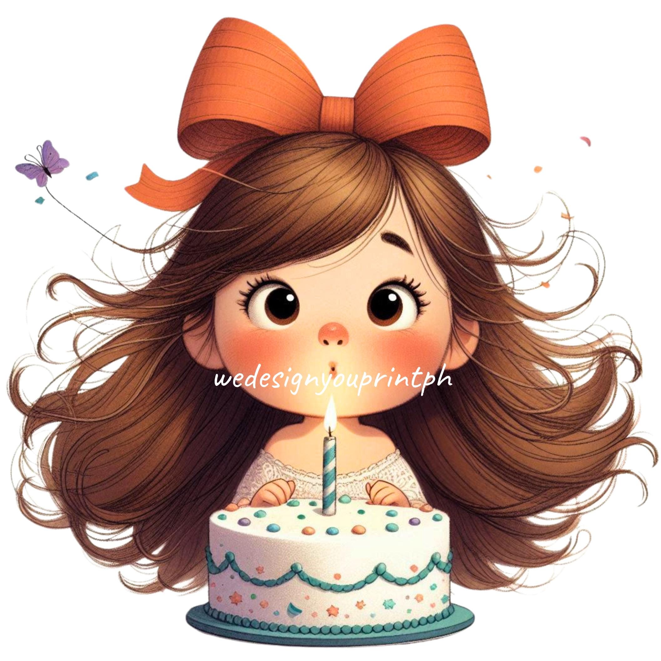 10 Cute Girl Blowing Birthday Candles Cake Clip Art JPG, Birthday  Celebration Girl, Printable Digital Instant Download Clipart, Invitation -  Etsy, image size:2113x2113