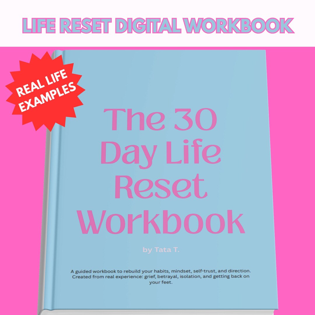 30 Day Life Reset Workbook | Self Improvement Planner (digital PDF) - Etsy
