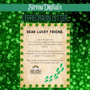You&#39;ve Been Visited Leprechaun Letter | St. Patrick’s Day Printable | Fun Kids Activity | Leprechaun Visit Note | Instant Download