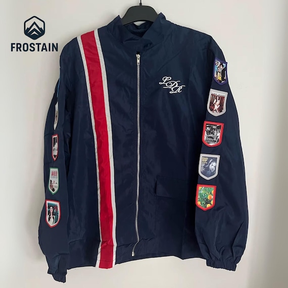 Lana Merch Jacket, Racer Jacket Women Men, Blue Jacket With Patches | Best Winter Gift