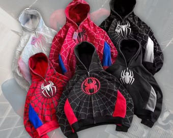 Anime Spider Hoodies, super hero  Full Zipper Hoodie