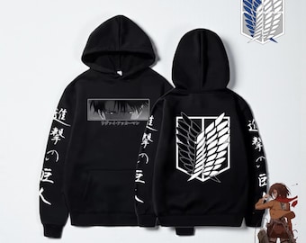 Sudaderas con capucha de Anime Titan, Sudaderas con capucha de Wings of Freedom Attack, Regalo para él